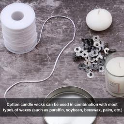 White Cotton Candle Wick, Fio encerado, Woven Wick, DIY Handmade Candle Making Supplies, Corda Artesanal, 61m - Image 5