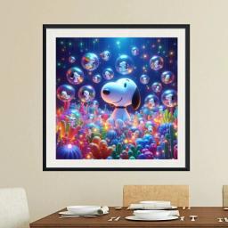 Kit de Pintura Diamante DIY, Arte Dos Desenhos Animados, Ponto Cruz, Artesanato Do Mosaico, Anime Bordado, Bolha De Amor Bonito, Decoração De Casa, Presente Das Crianças - Image 3