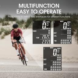 West bike-computador de bicicleta com tela grande, velocímetro, sem fio, com fio, sensor à prova d'água, odômetro, para ciclismo, 2.8 polegadas - Image 6