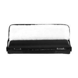 Caixa de armazenamento de flauta com 16 buracos, conjunto portátil de couro preto com forro azul, bolsa, peças de instrumentos de sopro, acessórios - Image 2