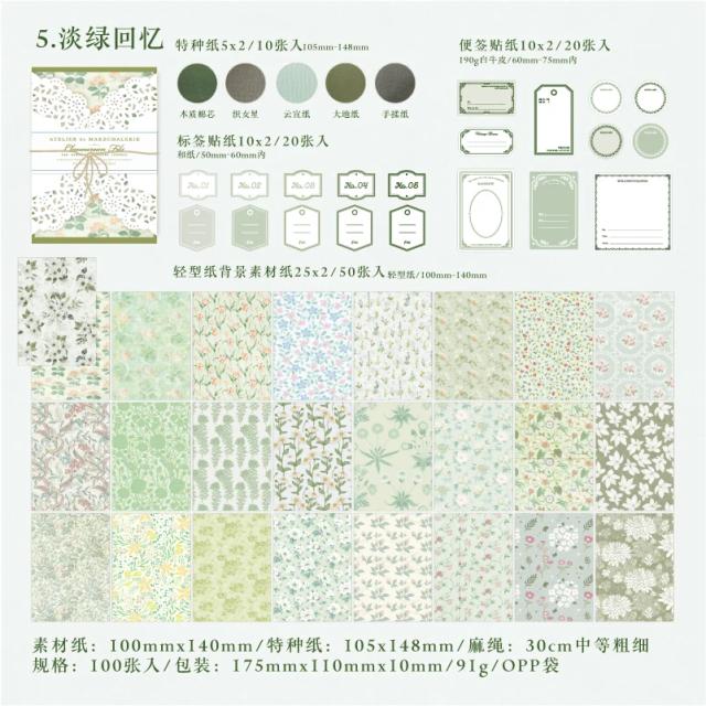 Kit de 100 Etiquetas Adesivas de Papel para Decoração Diária e Scrapbooking da Yoofun