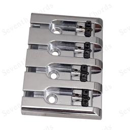 Um conjunto de ferro prata ajustável baixo elétrico guitarra ponte 4 cordas instrumentos musicais acessórios peças - Image 3