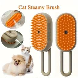 3 em 1 escova de massagem para animal de estimação, escova de vapor para cão e gato, para remover o cabelo do cão - Image 1