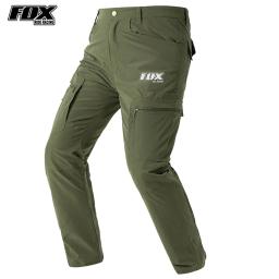 FOX RIDE-Calças Longas De Ciclismo Para Homens, Calças De Mountain Bike, Calças De Bicicleta De Estrada, Calça Enduro MTB, Roupas De Motocross - Image 3