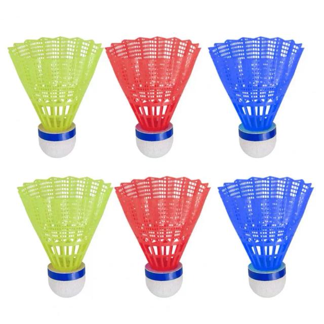 Petecas LED Plástico Colorido Badminton Esporte 6 Unidades para Crianças Interior/Exterior