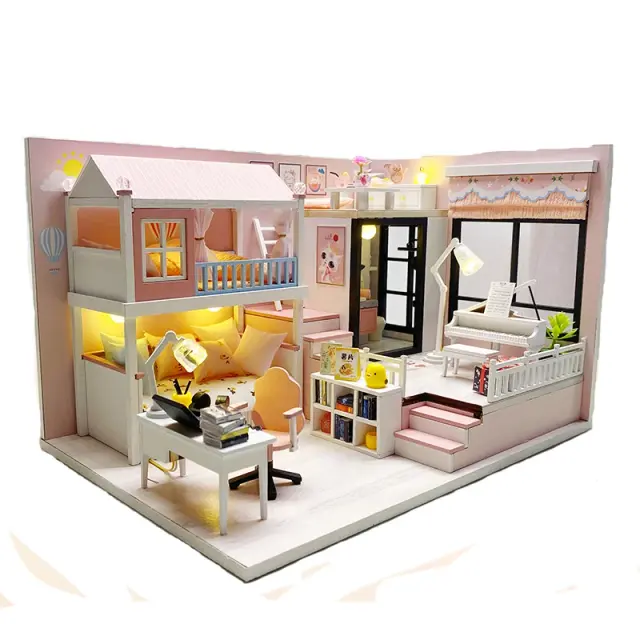 Casas de Bonecas DIY para Adultos: Kits de Construção em Miniatura e Móveis Iluminados para Presentes Incríveis
