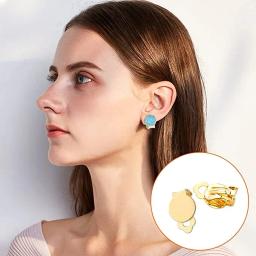 10 pçs brincos acessórios achados grânulos gancho fecho clipe de laço próximo balançar encantos jóias fazendo diy - Image 2