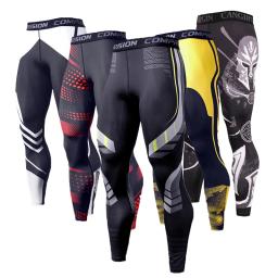Leggings de corrida dos homens roupas esportivas secagem rápida ginásio calças de fitness treino treinamento jogging calças esportivas compressão calças esportivas - Image 1