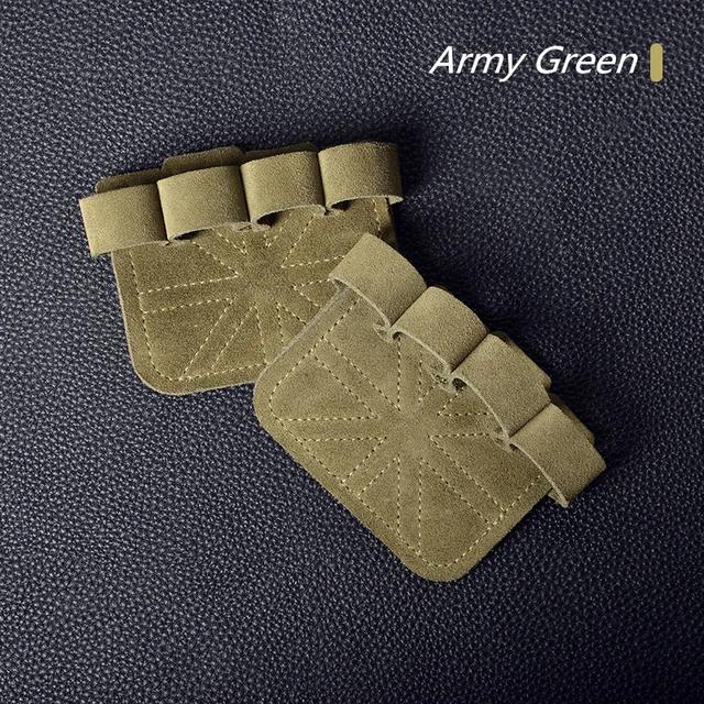 Luvas de ginástica de couro com palmeira acolchoada para homens e mulheres, levantamento de peso, exercício, treino, halterofilismo, pull ups - Image 1