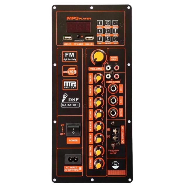 Amplificador Bluetooth Digital HiFi para Alto-Falante e Guitarra, 120W, Compatível com Microfone, Ideal para Projetos DIY de Áudio em Casa 12V 110-220V 6-12"