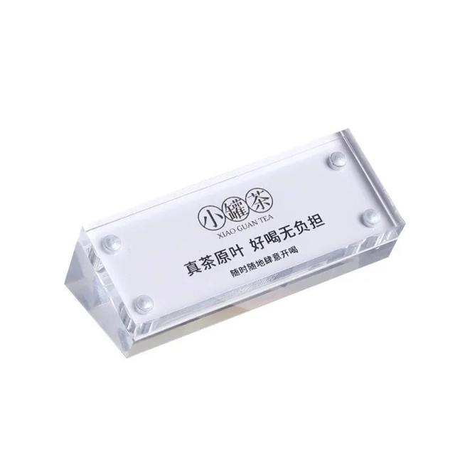 Suporte de Placa Magnético Acrílico 20x50mm para Display de Mesa