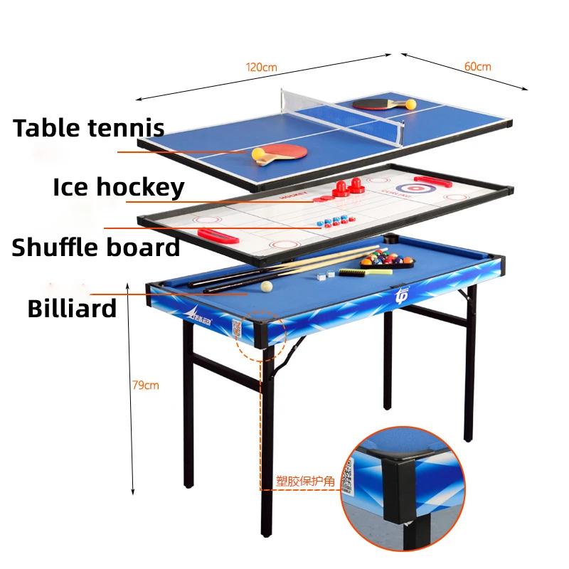 Mesa dobrável multifuncional para crianças, mesa para bilhar em casa, tênis de mesa, hóquei no gelo, mesa shuffleboard, 4 em 1 - Image 1
