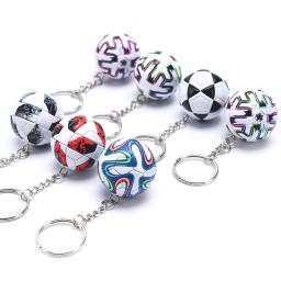 PU futebol couro chaveiro para homens, 3D esportes chaveiro, futebol chaveiro, lembranças, fãs de futebol, pingente, presentes de namorado, 1pc - Image 1