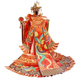Piececool modelo kits de construção vestido casamento chinês 3d metal quebra-cabeça brinquedos diy para adolescente - Image 4