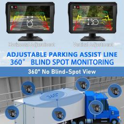 10,1 polegadas 6 canais sistema de monitor de câmera de veículo tela sensível ao toque 1080 p ahd câmeras de backup invertendo estacionamento dvr para caminhão/ônibus/rv suporte full hd Visão Noturna Starlight - Image 5