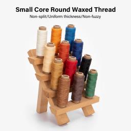 Wuta linha de artesanato de couro, 1 conjunto de 12 cores, linhas redondas enceradas, linha de costura manual de poliéster, alta qualidade, pulseira diy, cabo de trabalho - Image 2