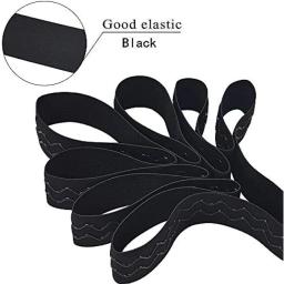 Non-Slip Silicone Gripper Band, Elástico para Projeto de Costura Vestuário, Preto, 1.5 "Wide, 6 Jardas - Image 3