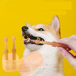Dentes branqueamento cão e gato Silicone Soft Toothbrush, Oral Care, Puppy Toothbrush, Pet Kit, limpeza dos dentes, Pet fornecimentos - Image 1
