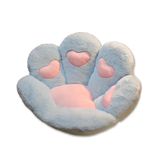 Almofada para Cadeira de Escritório em Forma de Pata de Gato, Confortável e Kawaii, Ideal para Jogos - 28x24 cm