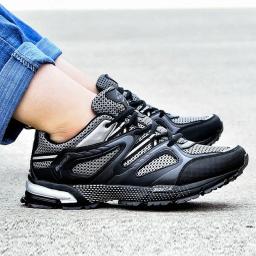 Coleção AliExpress BONA-Tênis de corrida de malha dividida de vaca, calçados esportivos masculinos, estilo clássico, renda, tênis de corrida ao ar livre, nova chegada, 34870 - Image 2