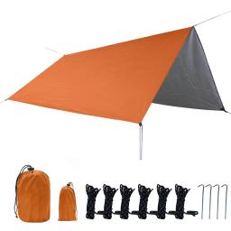Lona de acampamento ao ar livre toldo à prova dwaterproof água tenda leve abrigo lona tela mpermeable toldos exteriores praia pára-sol - Image 1