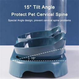 Alimentador automático para animais de estimação e distribuidor de água, Tigelas duplas para cães e gatos, Tigela de comida com carrinho levantado - Image 2