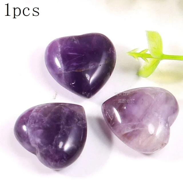 Coração Grande de Pedras Naturais e Cristais para Colar - Decoração DIY, Minerais de Cura Reiki, 20x10mm, 1 Unidade