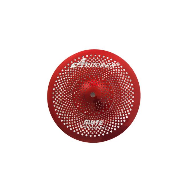Cymbal Splash 10" Arborea Vermelho Cor para Jazz em Baixo Volume para Conjunto de Tambores