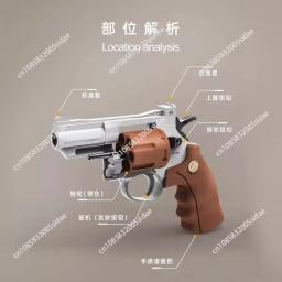Revólver Mecânica Lançador automático Pistola, disparo contínuo, pistola 357, bala de dardo macio, arma CS ao ar livre para criança e adulto - Image 2