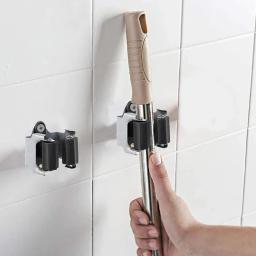 Mop e suporte de vassoura, 10pcs, organizador, clipes de fixação, rack de armazenamento de jardim com parafusos para escritório e cozinha - Image 5