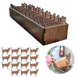 Bobinas de madeira animais criativos Carretéis de linha vazios para fio fio fio fitas carretel, acessórios de costura, ferramentas para artesanato de madeira DIY - Image 1