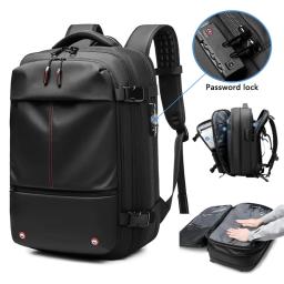 Mochila de viagem compressão a vácuo mochila de grande capacidade 17 polegadas mochila para laptop expandida caminhadas ao ar livre mochila - Image 1