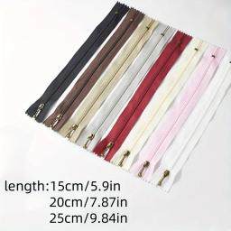 Bolsa de nylon zíper com cauda fechada, zíper multicolor, saco desbloqueado, n ° 3, 15cm,20cm,25cm, 8pcs - Image 3
