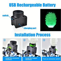 Ativador de blaster de bola de gel, acessórios de pistola de gel com 2 pacotes que brilham no escuro, munição de arma splat, compatível com blaster de gel - Image 3
