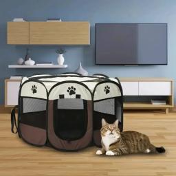 Portátil Folding Octogonal Pet Tent, Cat Tent, Dog Kennel, Dog Entrega Sala, cercas ao ar livre, Oxford Bunai - Image 3