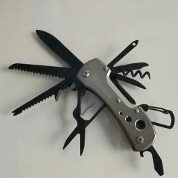 Faca Dobrável Suíça Funcional, Aço Inoxidável, Multi-Ferramenta, Facas de Exército, Bolso, Caça, Exterior, Camping, Sobrevivência, 91mm, Novo - Image 4