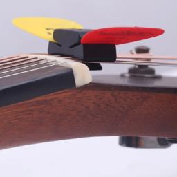 Suporte de palheta de guitarra de borracha, caixa de palheta, armazenamento rápido, peças de guitarra, caixa de palhetas para baixo, ukulele, acessório de palheta - Image 3