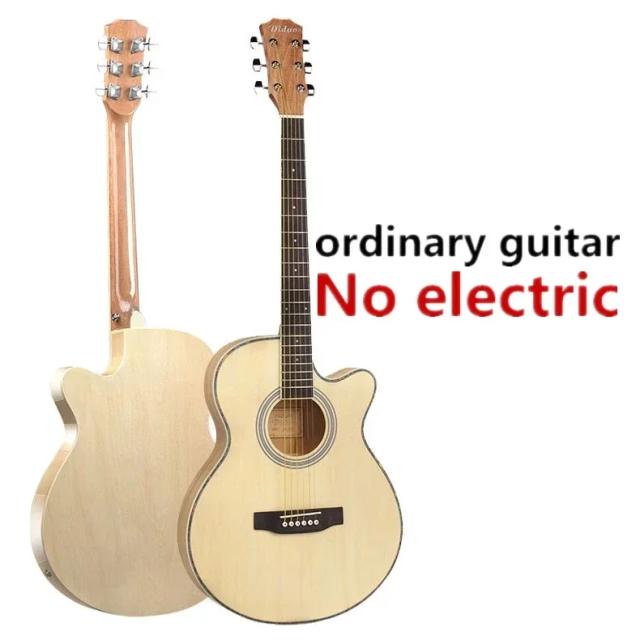 Guitarra Acústica Flattop Balladry Folk de Corpo Fino, 6 Cordas de Aço, Cutaway Eletrificada em Madeira Glossy 40"