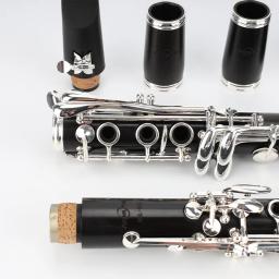 ANMUTIG-Clarinete de Madeira Ebony, Prateado, 17, 18 Teclas, BB, Especialidade, 802 - Image 3