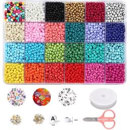 DIY Clay Beads Pulseira Making Kit, Grânulos de Semente para Jóias Amizade, Polymer Heishi Beads com Encantos, Presentes - Image 3
