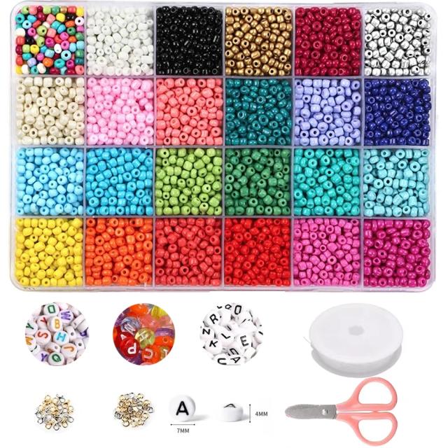 Kit DIY de Pulseiras com Grânulos de Argila, Grânulos de Semente para Jóias de Amizade, Heishi de Polímero e Encantos para Presentes Personalizados