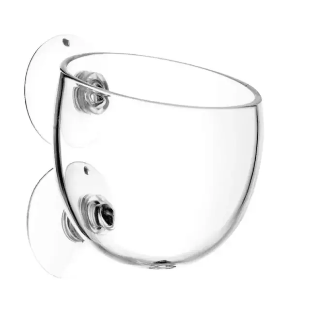 Suporte Ajustável para Plantas de Aquário com Vaso de Vidro e Ventosas