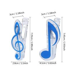 Plástico Musical Note Primavera Holder Clip, Suporte Clip para Piano Violão Musical Notação Clipes, Folha de papel, 1Pc - Image 3