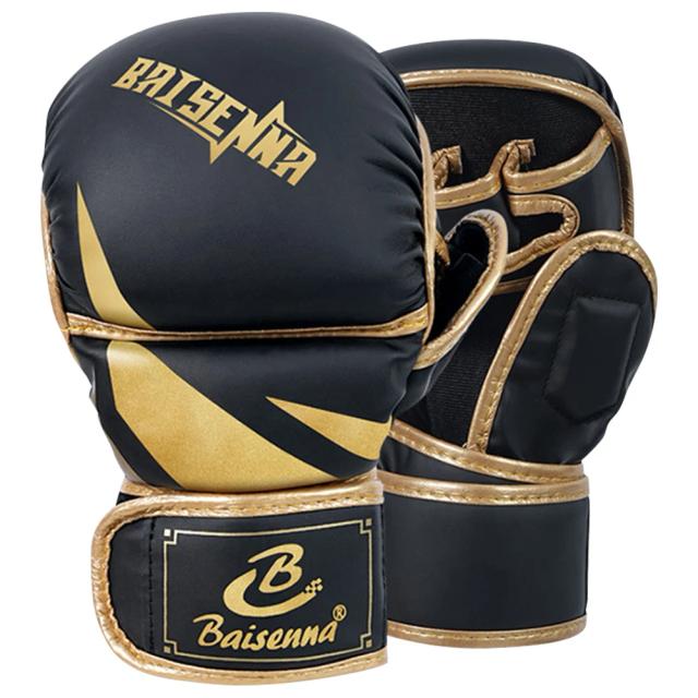 Luvas de Boxe e Kickboxing Espessadas para Adultos e Crianças - Treinamento com Saco de Perfuração Pesado e Meio Dedo
