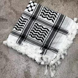 Atividades ao ar livre, turismo, camping, cachecol de malha com borla árabe Shemagh Keffiyeh cachecol CS cachecol deserto caminhadas cachecol foulard moto - Image 2