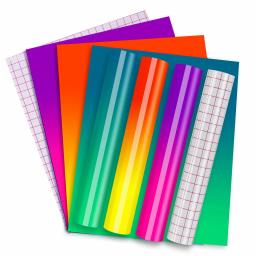 HTVRONT-Rolos de Vinil Adesivo Permanente para Artesanato DIY, Frio e Quente, Mudança de Cor, Cup Glass, Phone Case Decor, 8 Pack, 12 "x 10" - Image 1