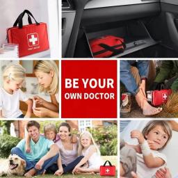 Kit de primeiros socorros portátil para caminhadas ao ar livre, suprimentos médicos, bolsa de emergência multiuso, camping e mais, 184PCs - Image 5