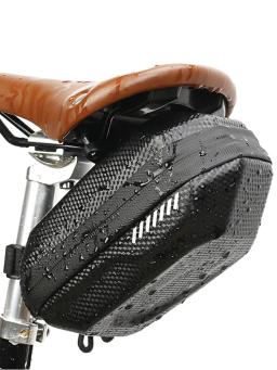 Bicicleta saco traseiro impermeável bicicleta sela saco duro Shell ciclismo acessórios saco pode ser pendurado luzes da cauda - Image 1