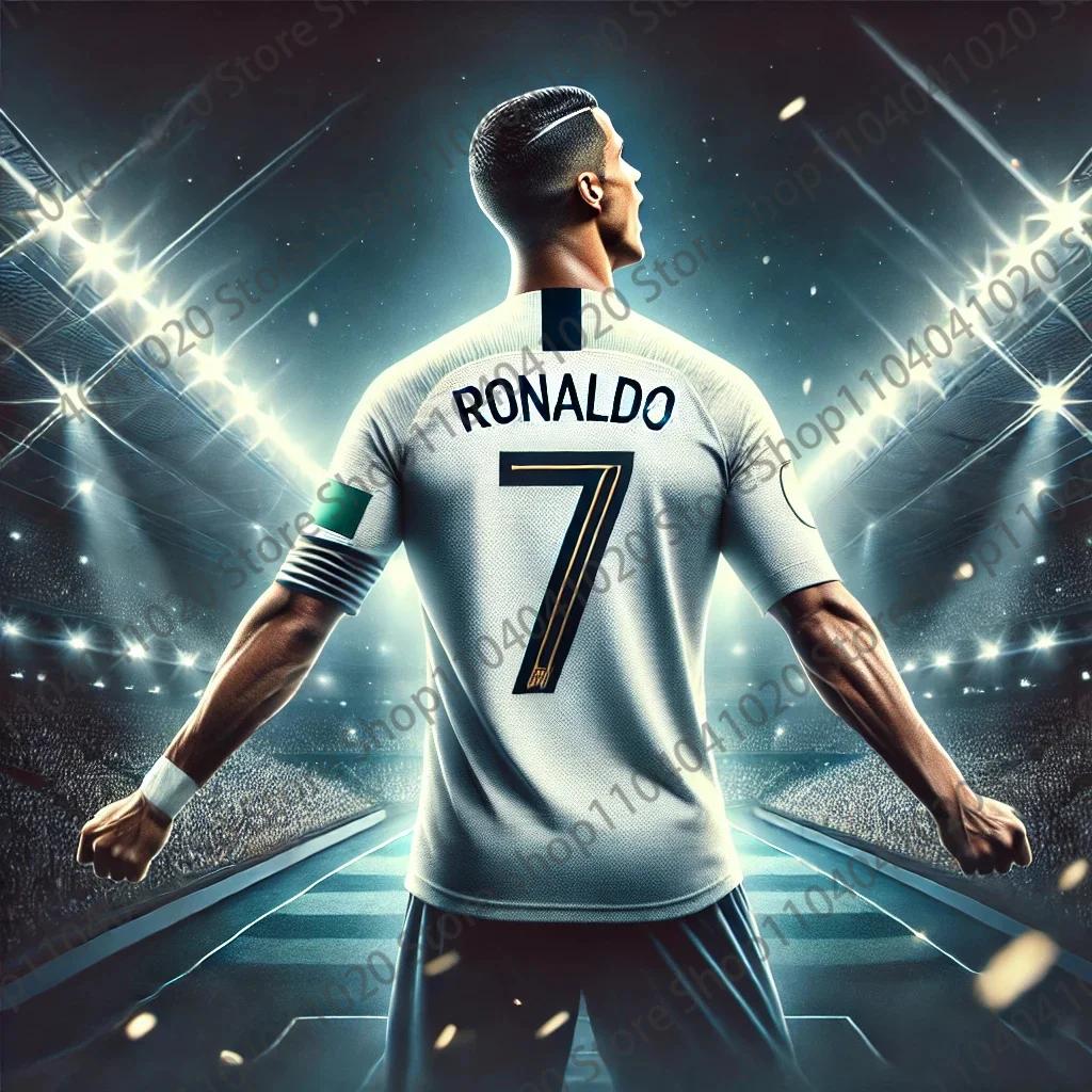 Camisa Esportiva Impressa para Adultos e Crianças, Camisa de Futebol, T-shirt para Jogo Diário, Training Jersey, Portugal Número 7, Ao Ar Livre, Verão - Image 1