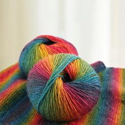 QJH-Fios de lã macia para crochê e tricô, Fios artesanais multicoloridos, 100% lã, 50g, 1.76oz, 180m, 196yd, 10 peças - Image 3